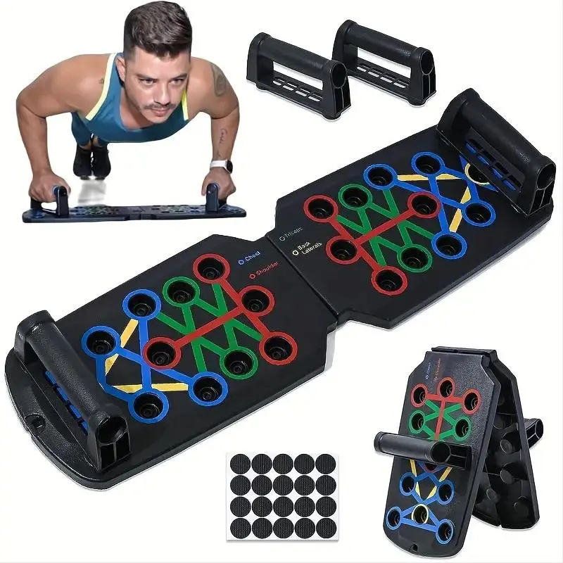 Push Up Board Foldable Multi Function - Ensemble de planche de push-up multifonctionnelle