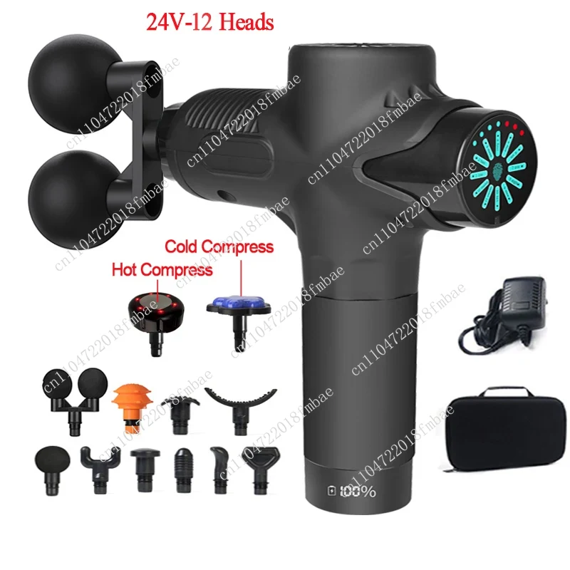 Electric Massage Gun Deep Tissue - Pistolet de massage électrique professionnel 24V