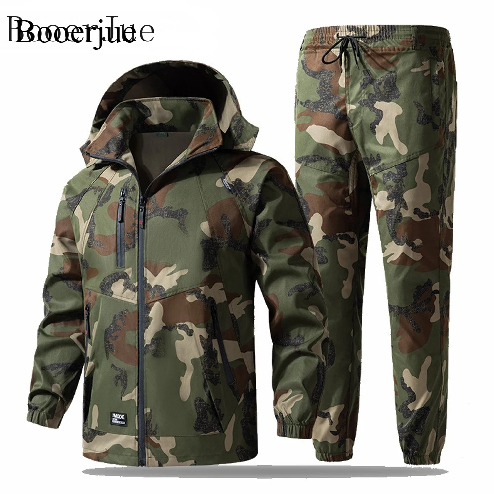 Hiking - Ensemble tactique camouflage pour hommes printemps-automne,