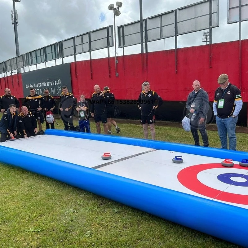Team Sports - Ensemble de curling gonflable portable pour