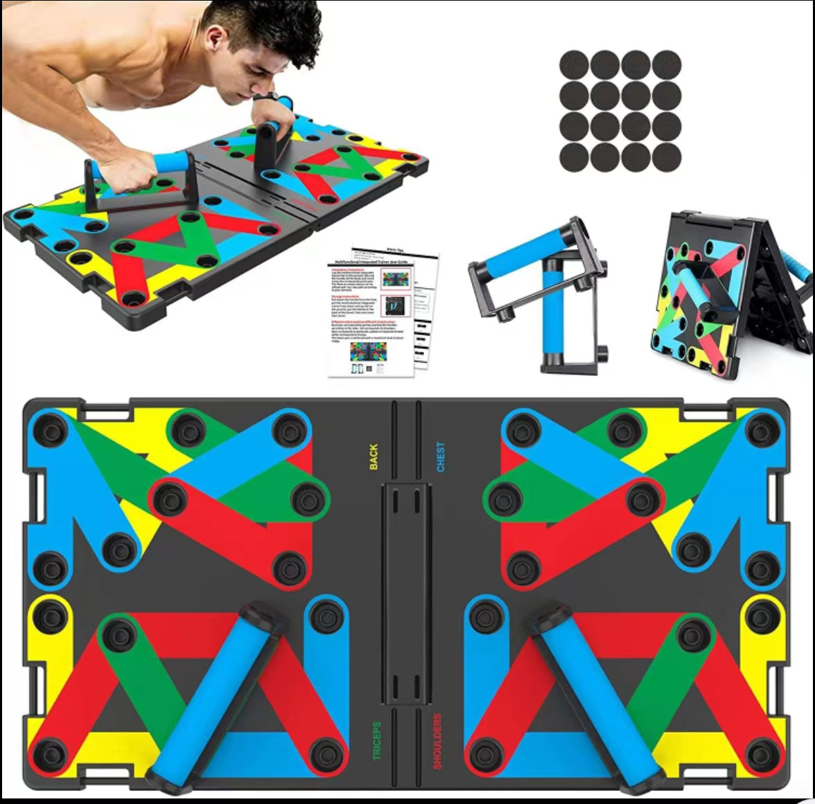 Push Up Board Foldable Multi Function - Planche de poussée pliable multifonctionnelle, outil