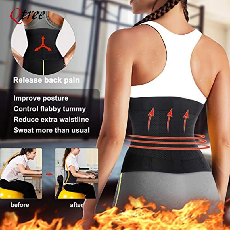 Qtree chaud néoprène taille fo - Sweat Waist Trainer Belt Neoprene avis et prix