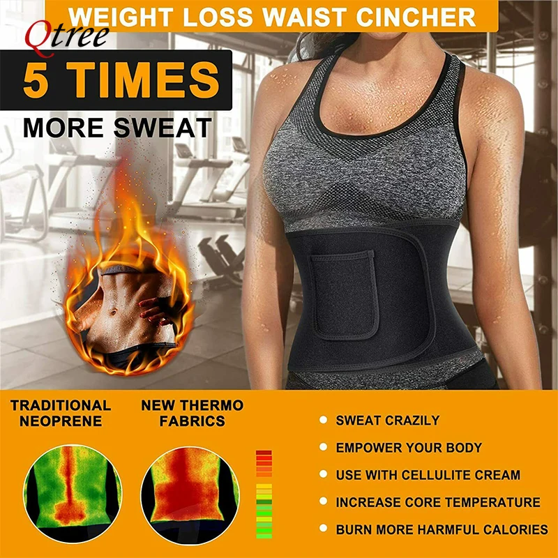 Qtree-Ceinture d'entraînement  - Sweat Waist Trainer Belt Neoprene avis et prix