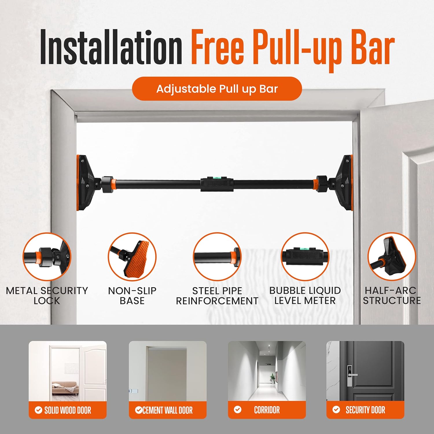Barre de traction/pull-up pour - Door Pull Up Bar No Screw avis et prix