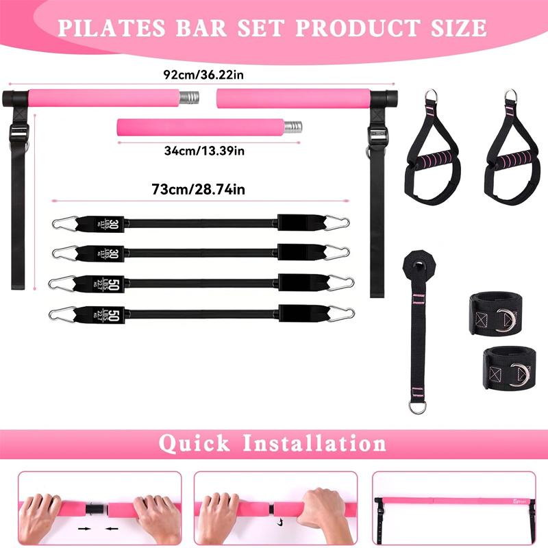 Kit de barre de Pilates multif - Pilates Bar Kit With Resistance Bands avis et prix