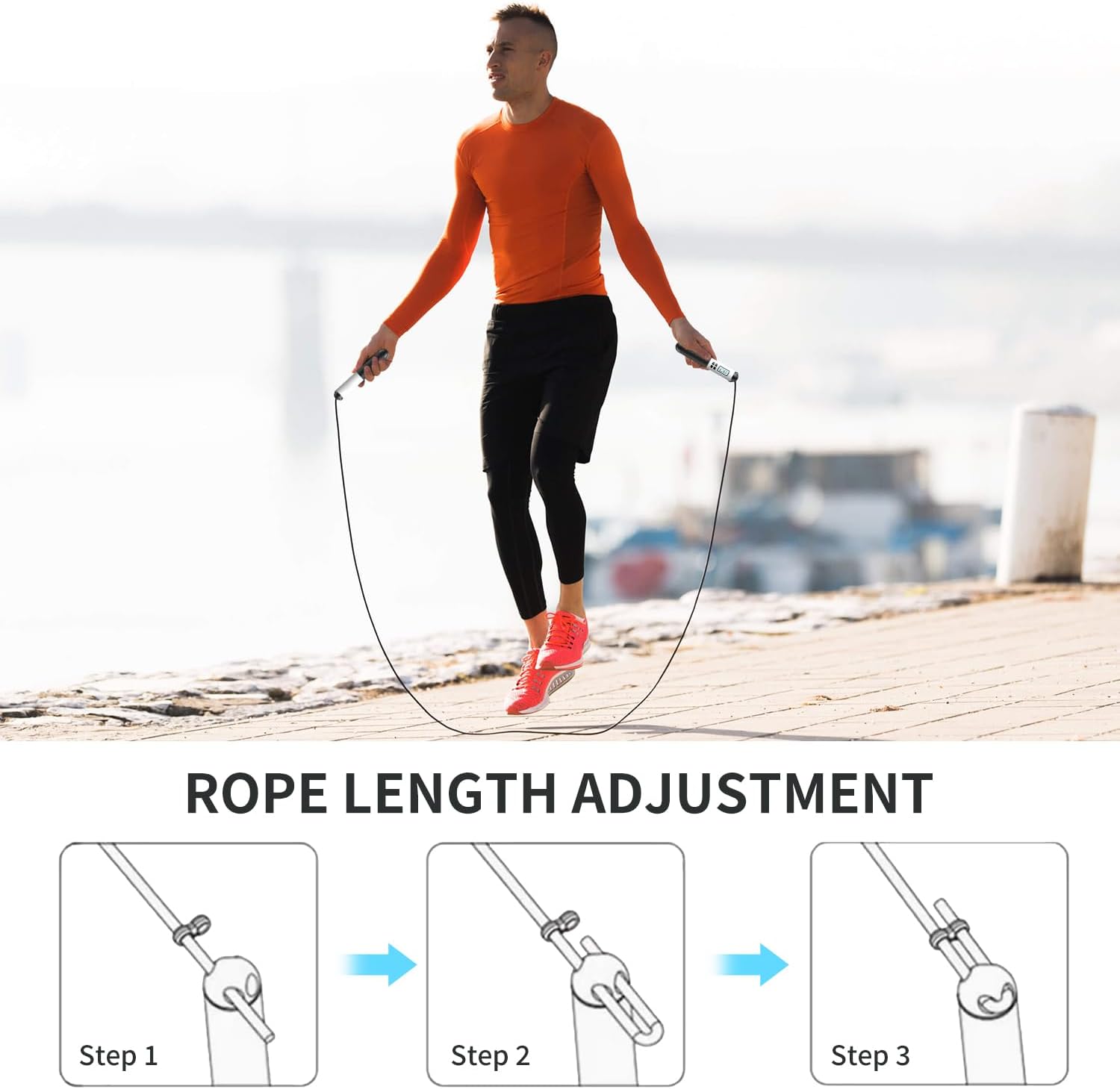 Corde à sauter sans fil de 6cm - Smart Jump Rope Digital Counter avis et prix