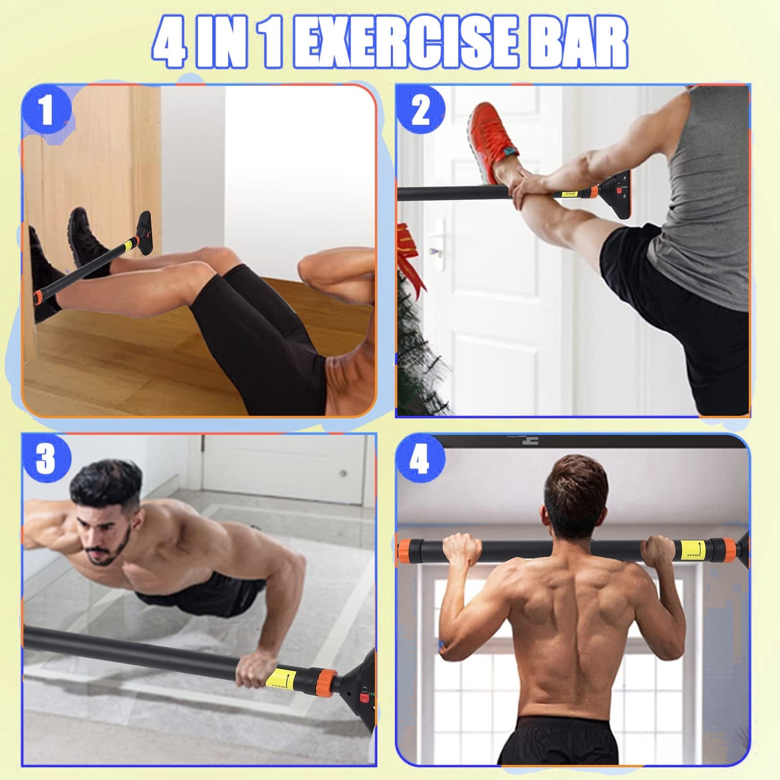 Barre de traction réglable pou - Door Pull Up Bar No Screw avis et prix