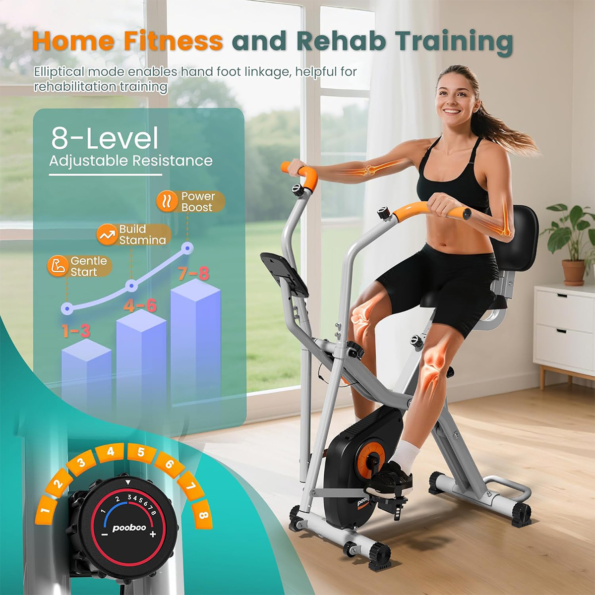 Vélo d'exercice pliable 2-en-1 - Exercise Bike Magnetic Resistance avis et prix